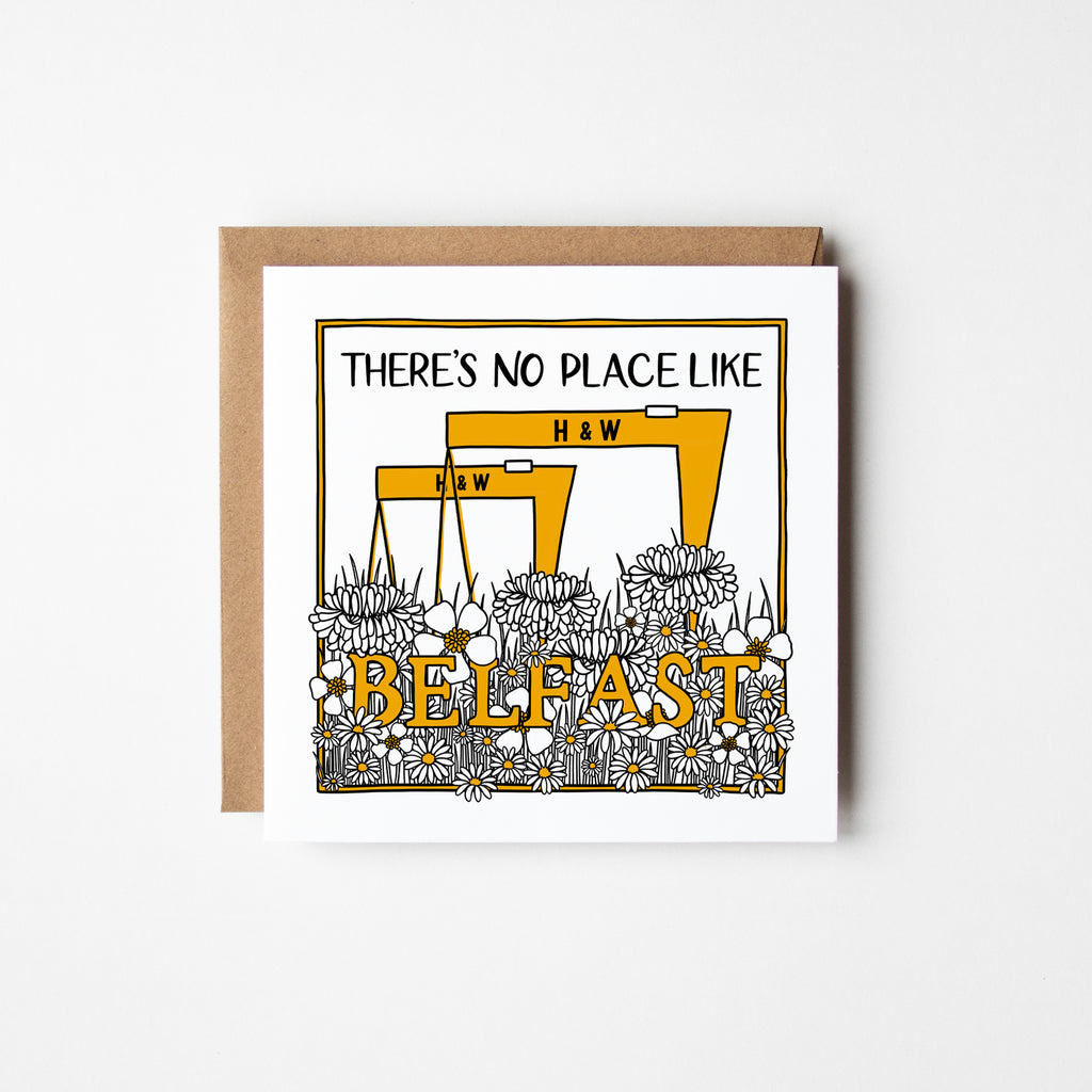 There's no place like Belfast - Northern Ireland - greeting card - Once upon a dandelion
